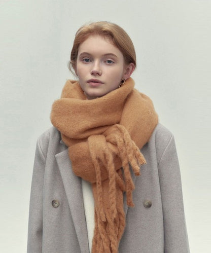 ビッグフリンジ大判ストール