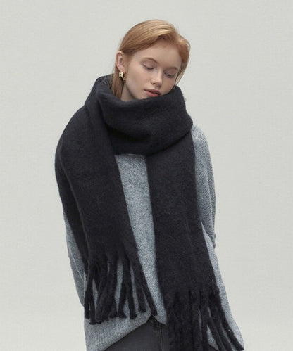 ビッグフリンジ大判ストール