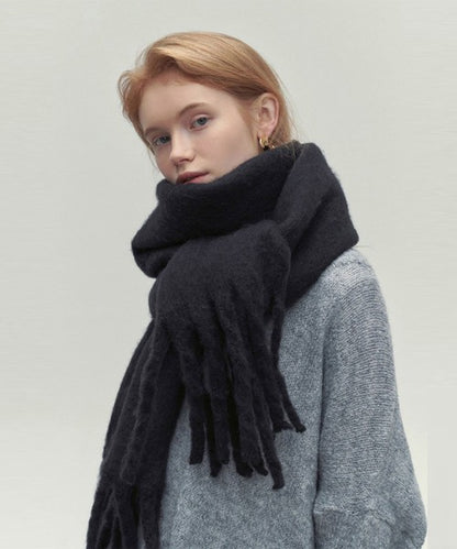 ビッグフリンジ大判ストール