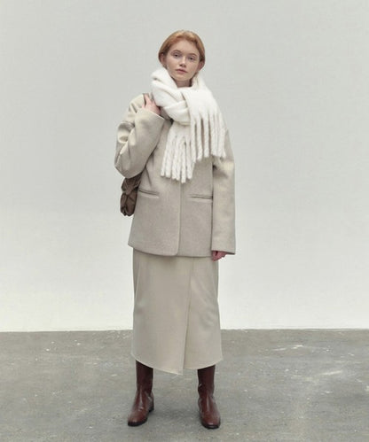 ビッグフリンジ大判ストール