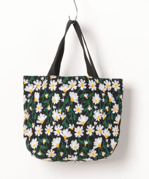 刺繍花柄ミニトートバッグ