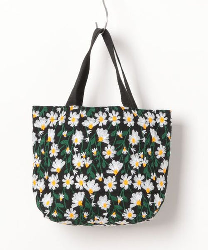 刺繍花柄ミニトートバッグ