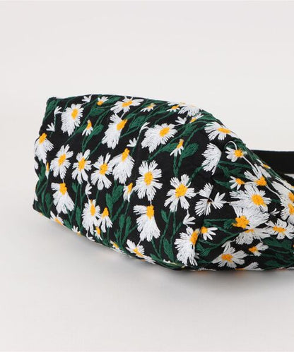 刺繍花柄ミニトートバッグ