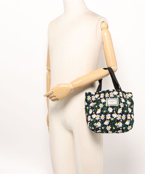 刺繍花柄ミニトートバッグ