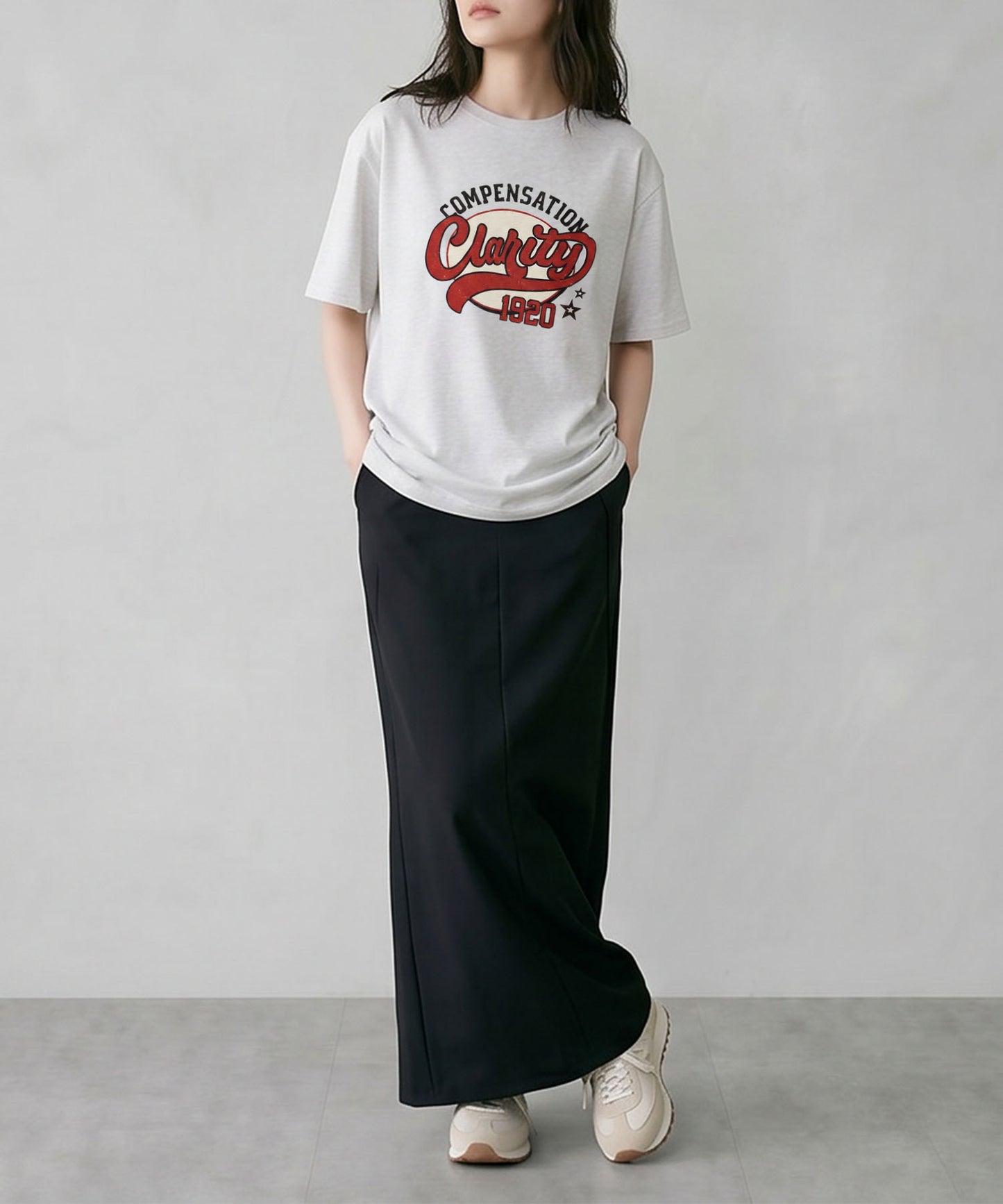 aimoha/ヴィンテージロゴプリントTシャツ