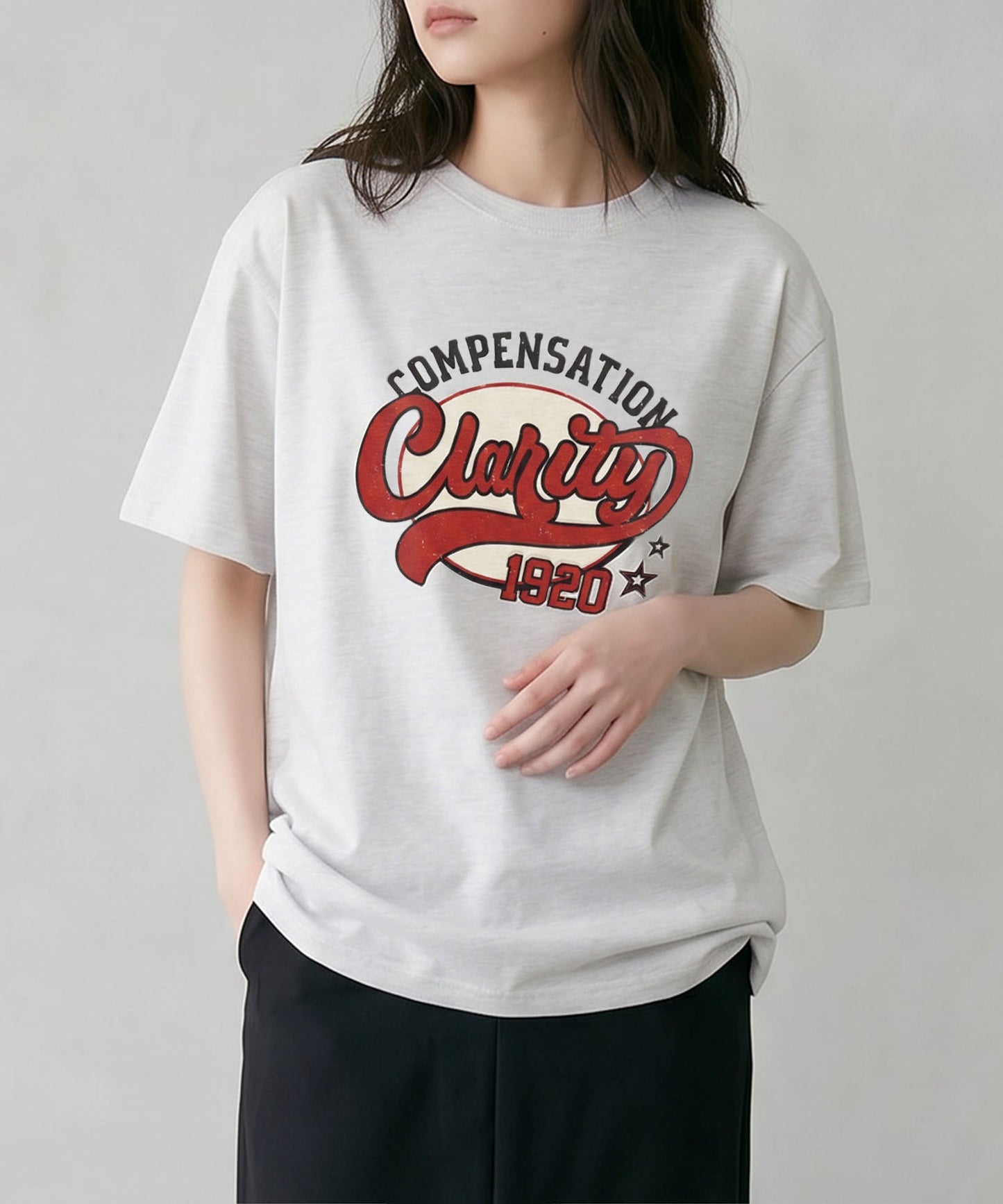 aimoha/ヴィンテージロゴプリントTシャツ