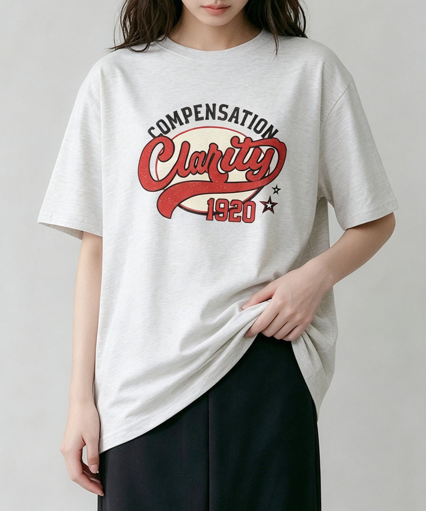 aimoha/ヴィンテージロゴプリントTシャツ