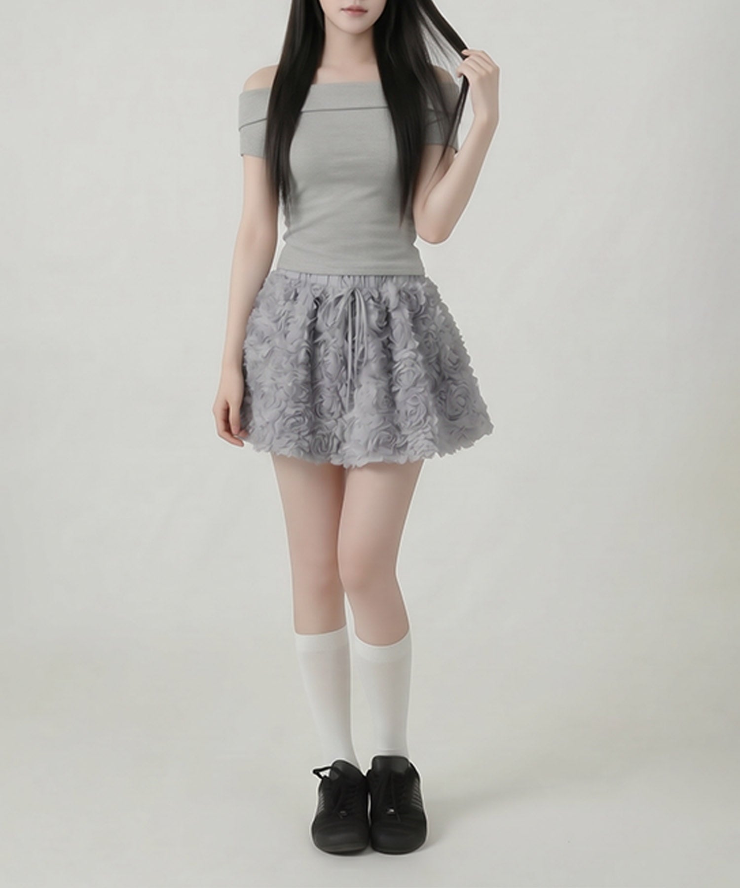 HOOK for girls　立体ローズミニスカート