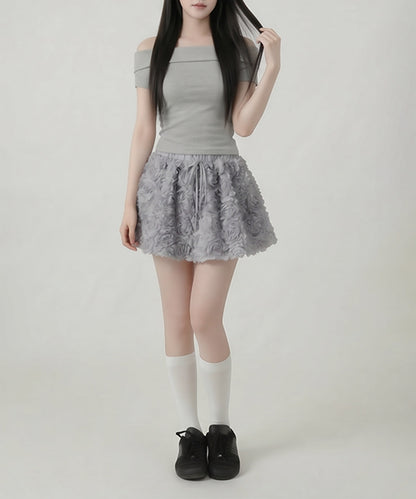 HOOK for girls　立体ローズミニスカート