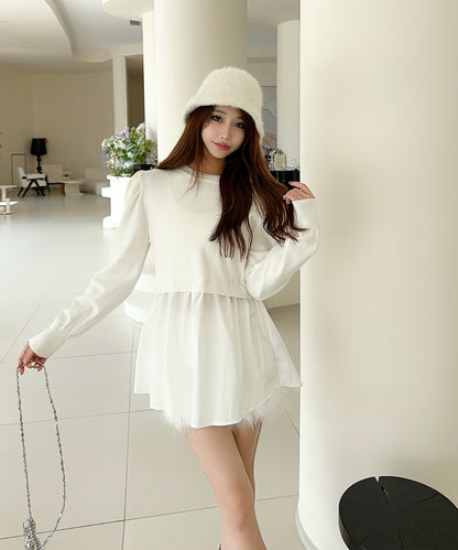 【Jasmine】シャーリングパールトップス