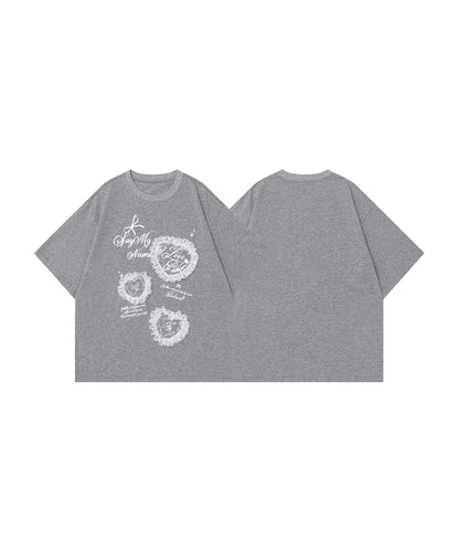 HOOK for girls　レースフリルハート ビッグTシャツ (SS)