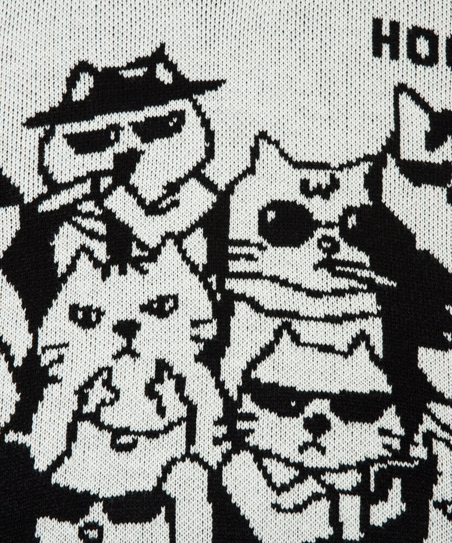 [HOOK -original-] Super cute Meow Meow Mafia all over pattern knit