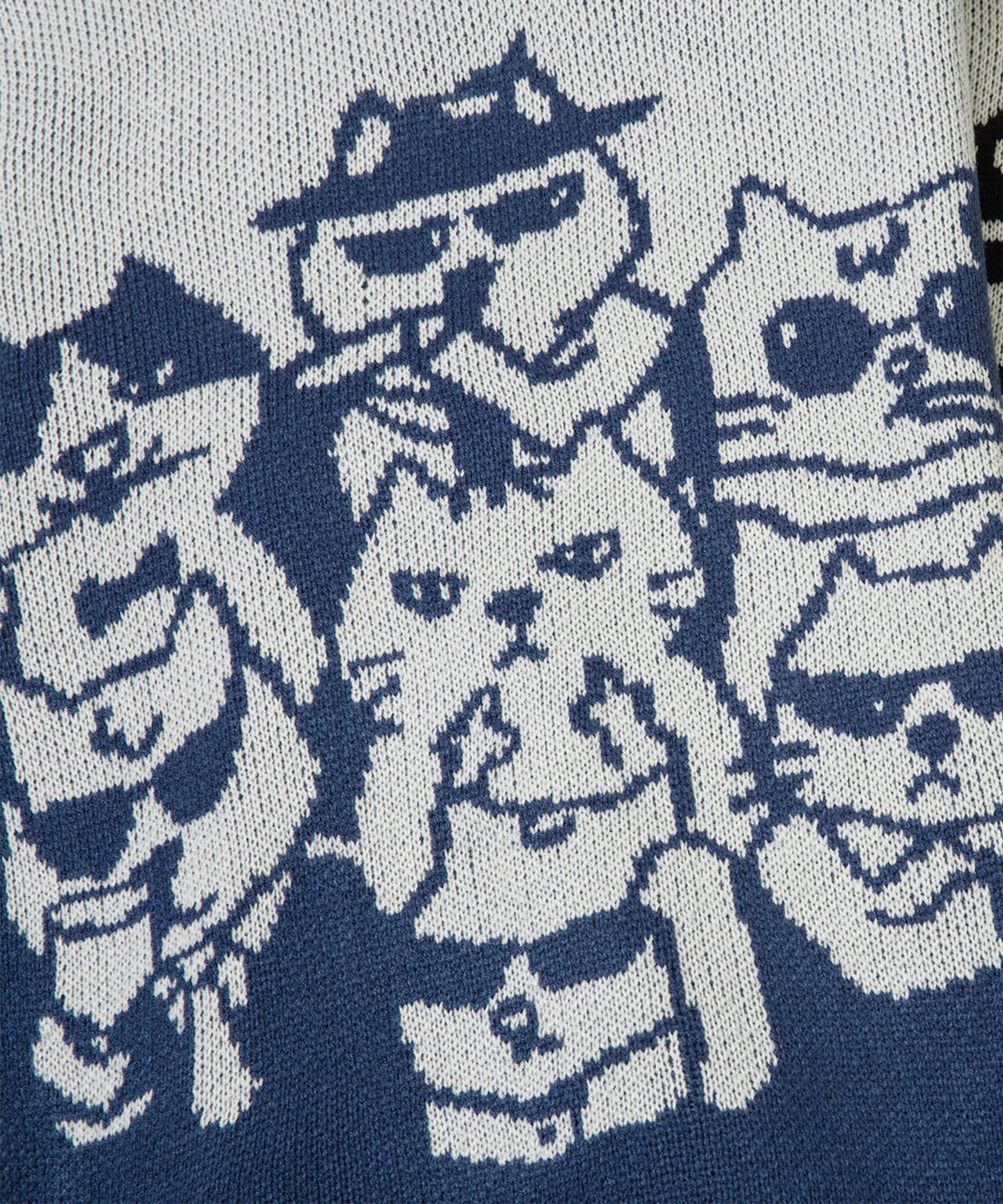 [HOOK -original-] Super cute Meow Meow Mafia all over pattern knit