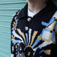 [HOOK -original-] Vintage clothing style retro patchwork pattern polo collar knit