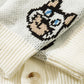 【HOOK -original- 】激カワ　サガラ刺繍猫柄Vネックカーディガン
