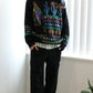 [HOOK -original-] Old clothes style retro style Mexican patchwork pattern knit