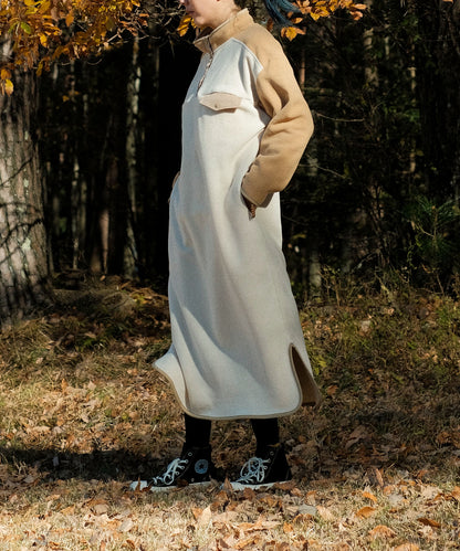 Bicolor fleece dress