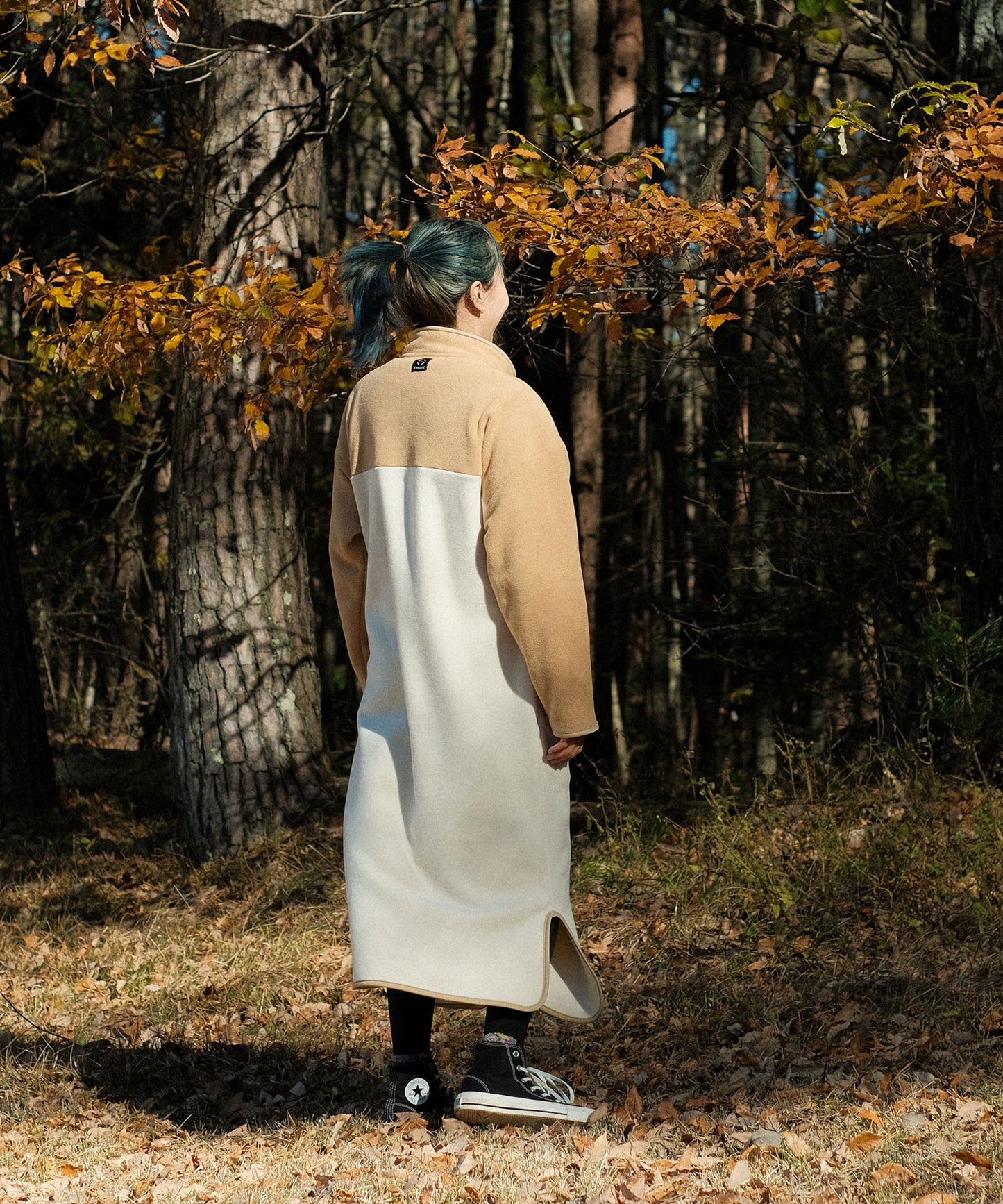 Bicolor fleece dress