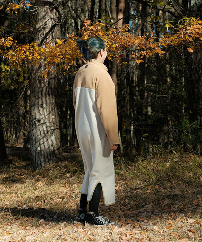 Bicolor fleece dress