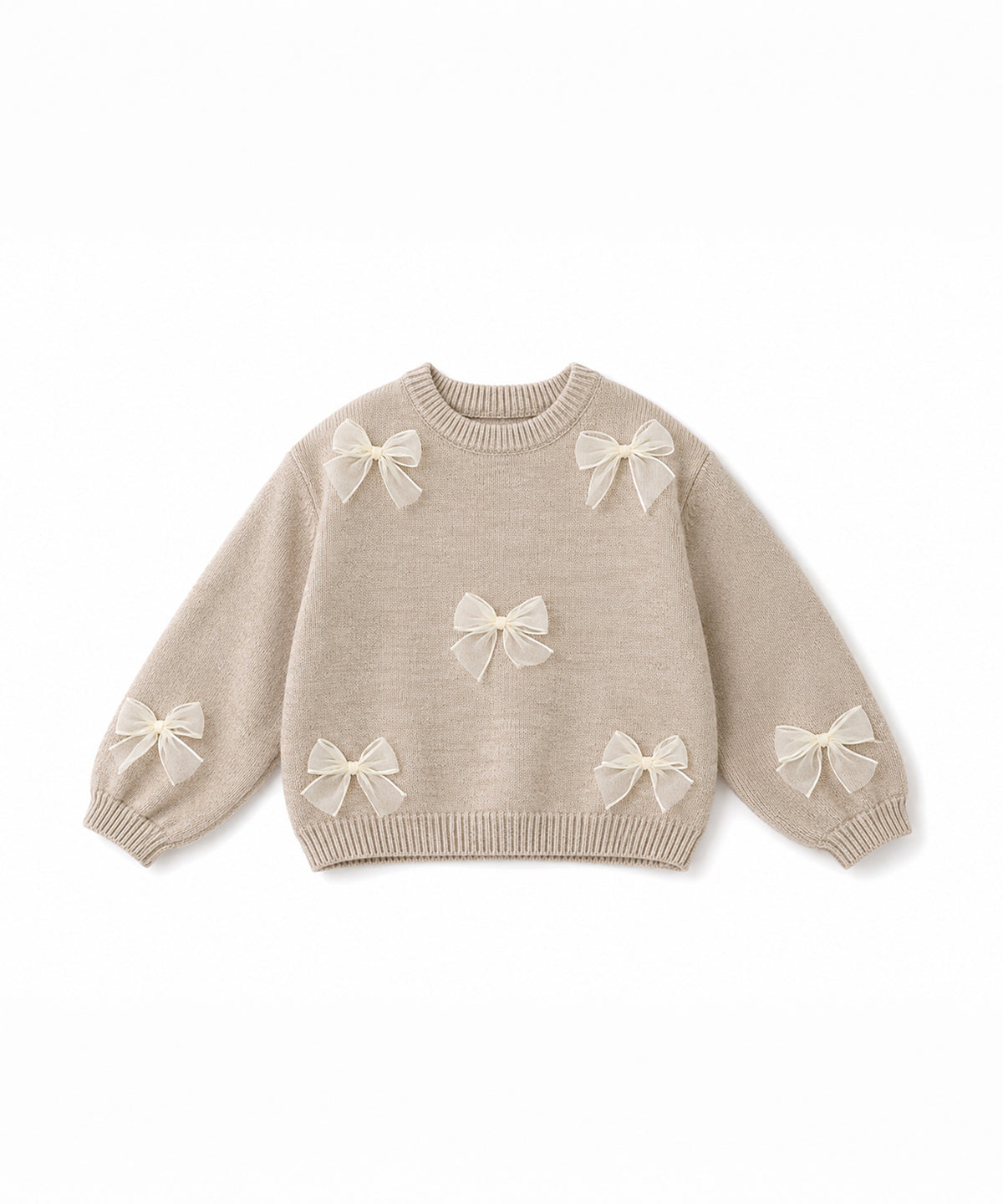 【aimoha KIDS】バレエコア リボンニットプルオーバー