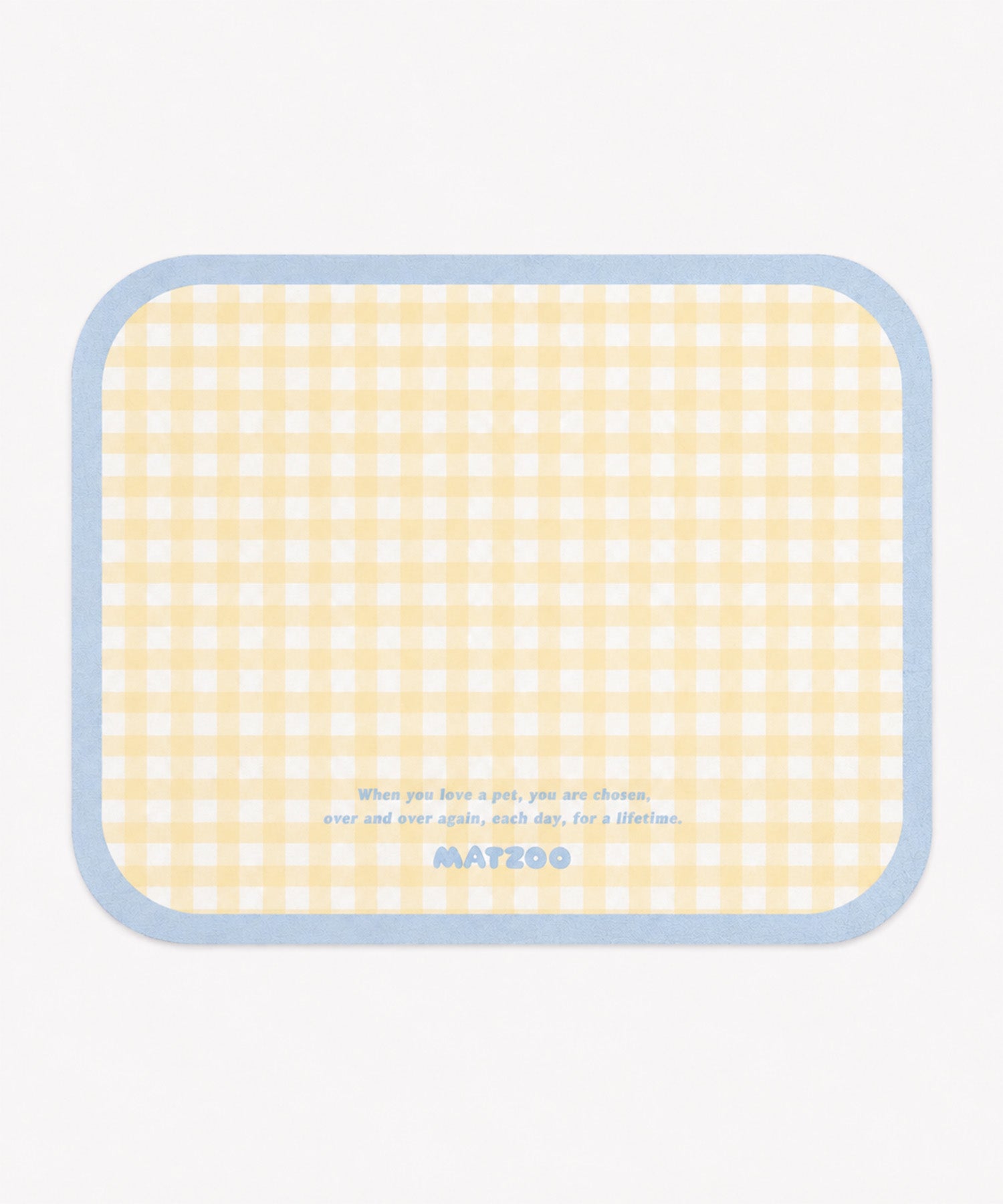 カラフルチェック ペット用食事マット（30×40cm）