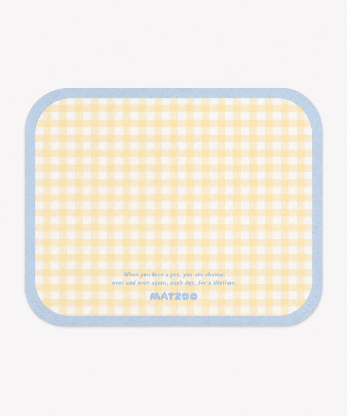 カラフルチェック ペット用食事マット（30×40cm）