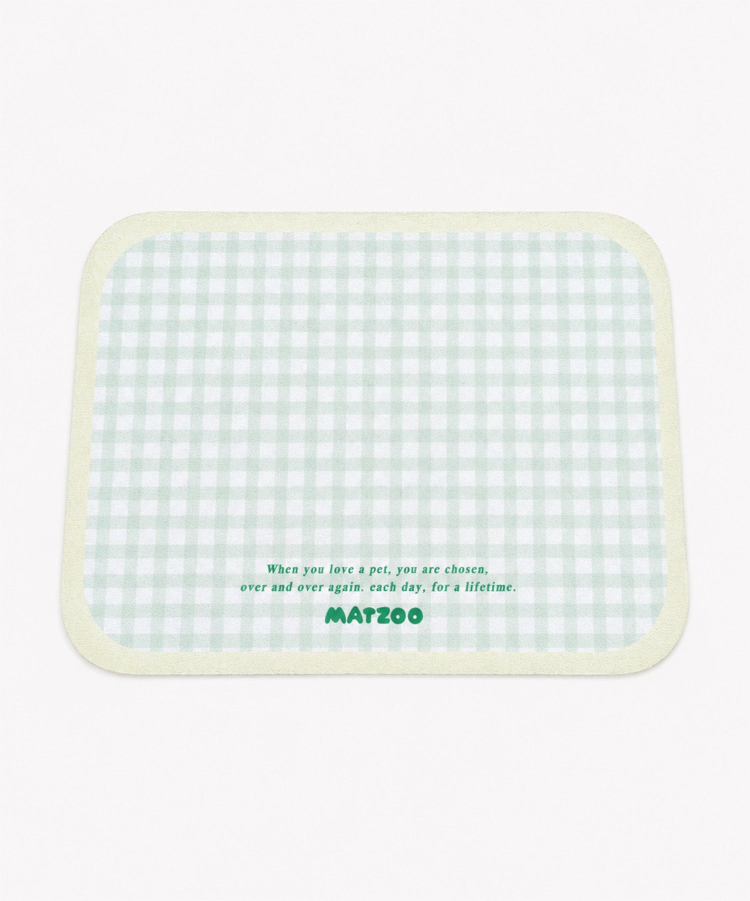 カラフルチェック ペット用食事マット（30×40cm）