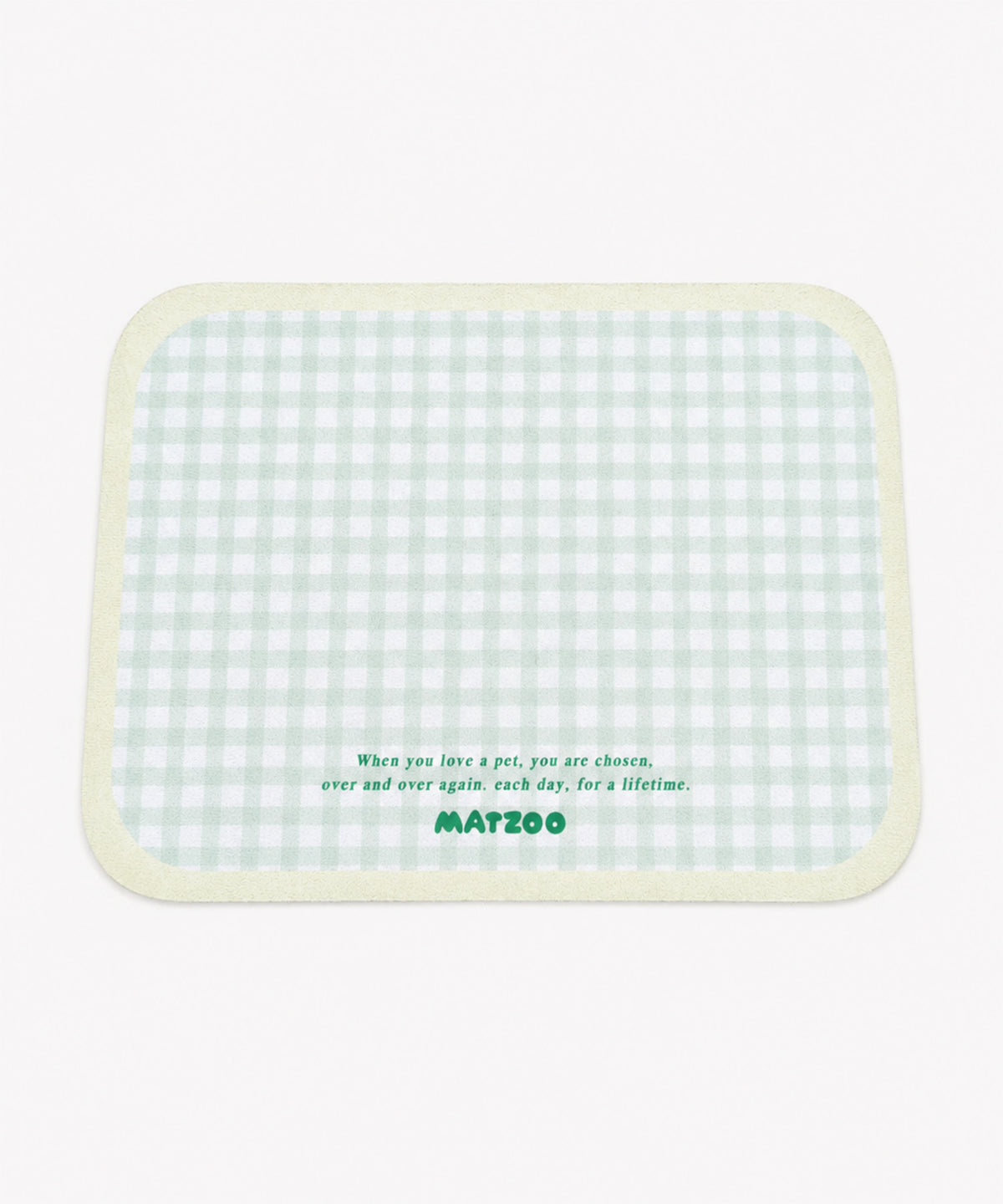 カラフルチェック ペット用食事マット（30×40cm）