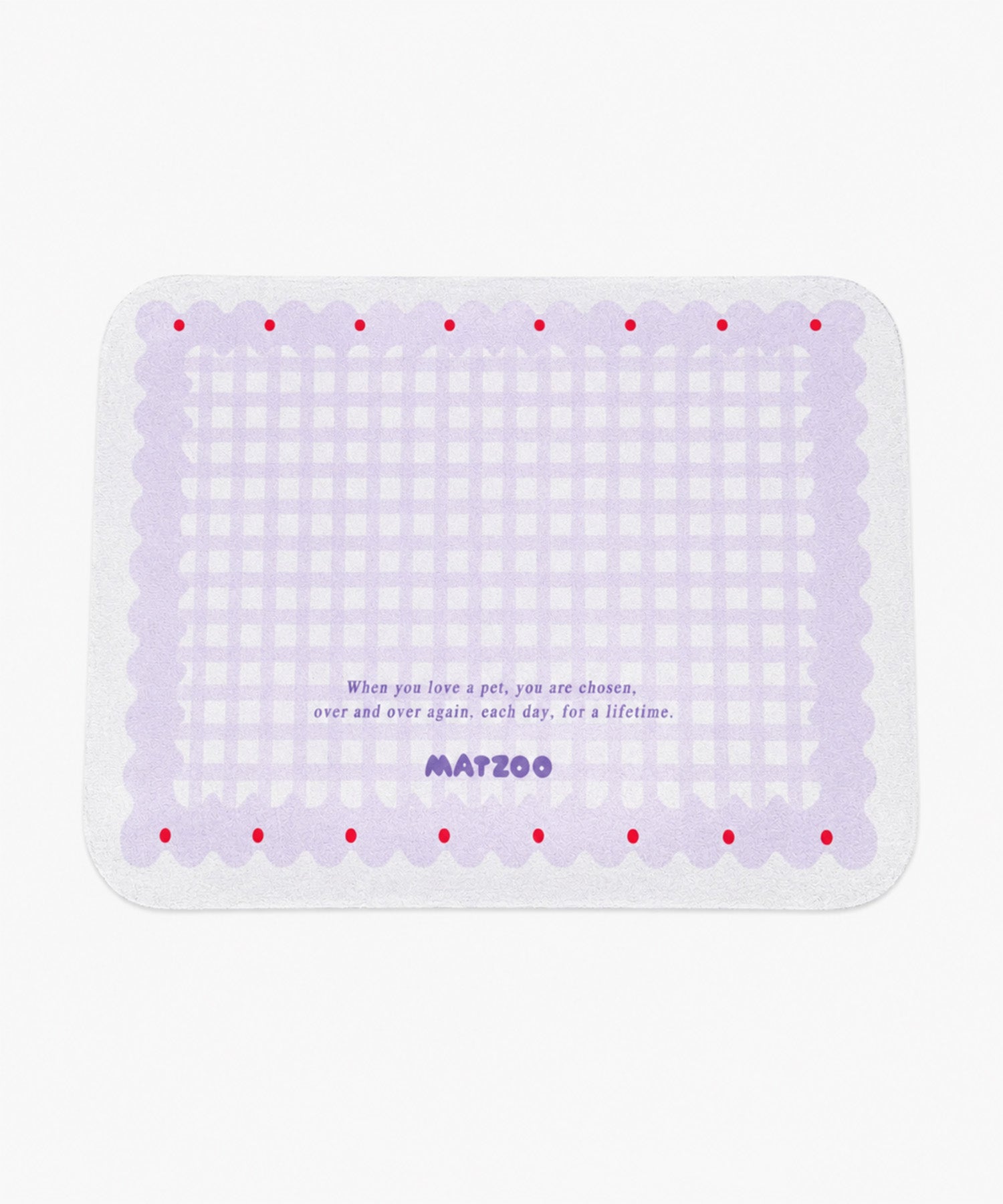 カラフルチェック ペット用食事マット（30×40cm）
