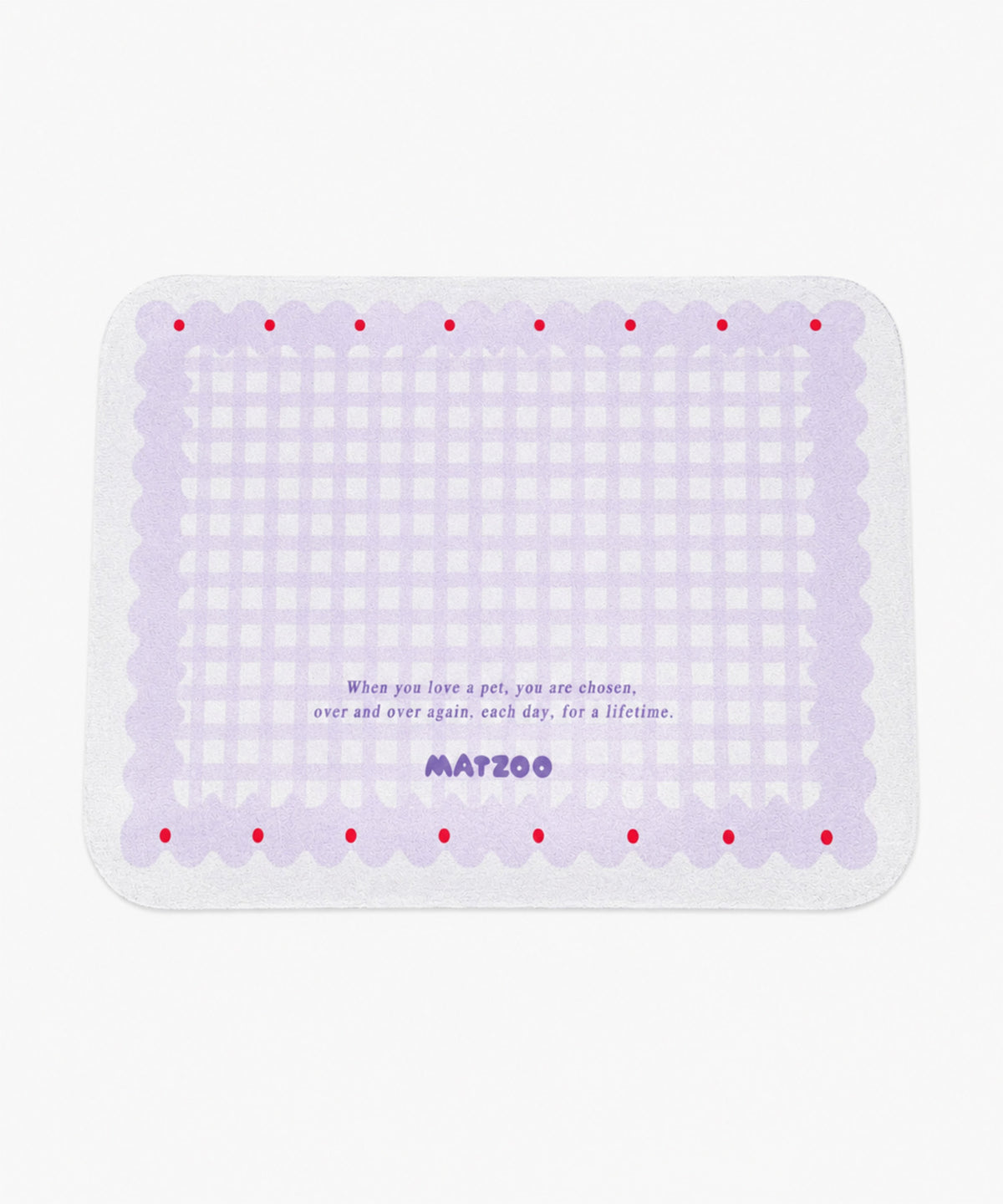 カラフルチェック ペット用食事マット（30×40cm）