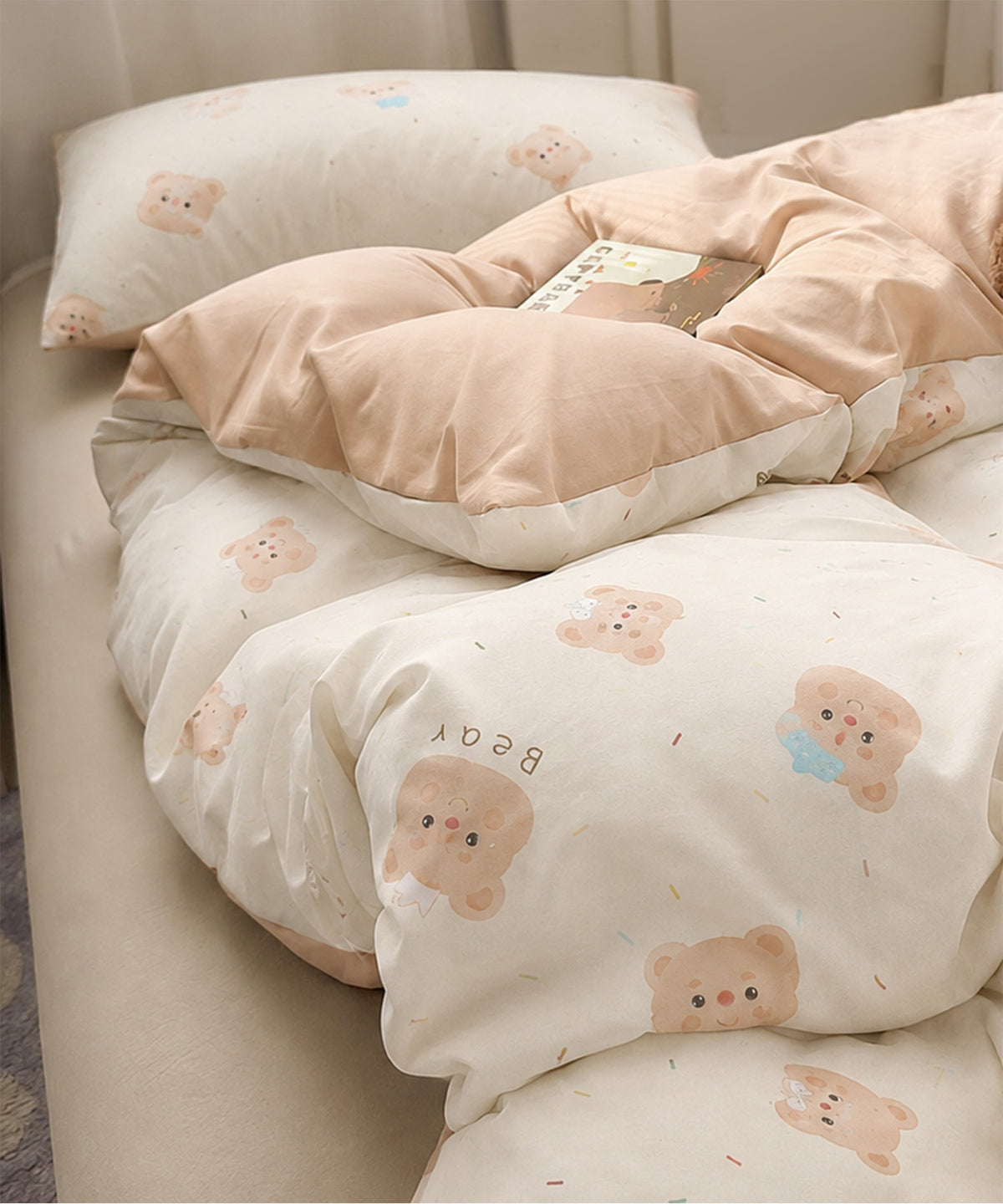 【セミシングル・シングル】トレンド柄 ベッドカバー 寝具 3点セット（掛け布団カバー・シーツ・枕カバー）