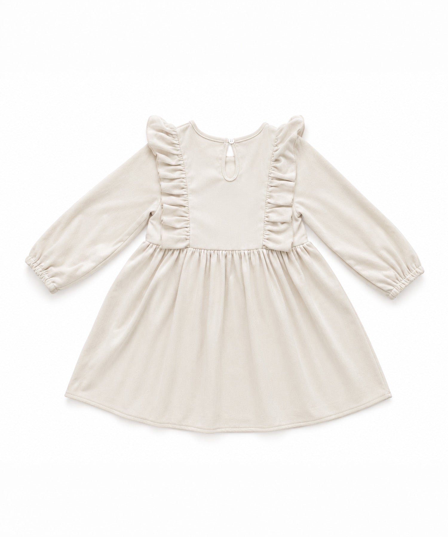 【aimoha KIDS】フリルデザインコーデュロイ長袖ワンピース