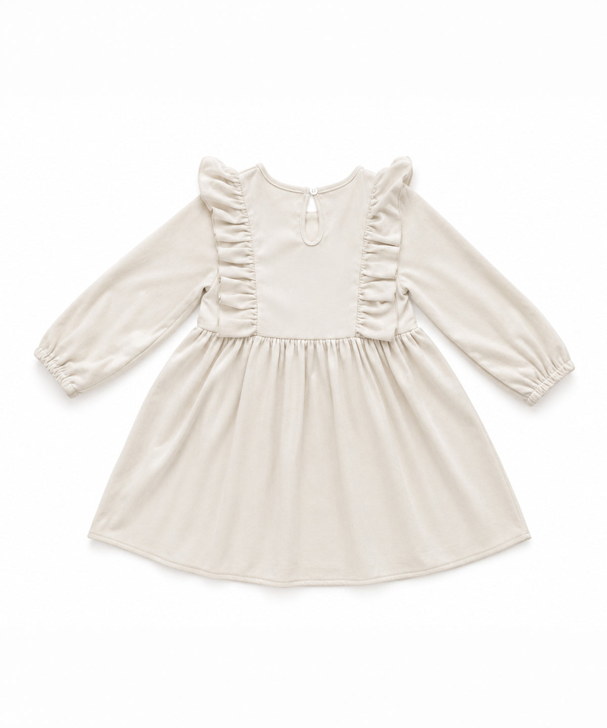 【aimoha KIDS】フリルデザインコーデュロイ長袖ワンピース
