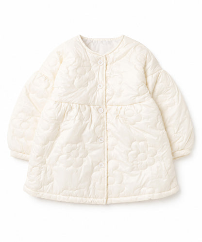 【aimoha KIDS】フラワーキルティング ライト中綿コート