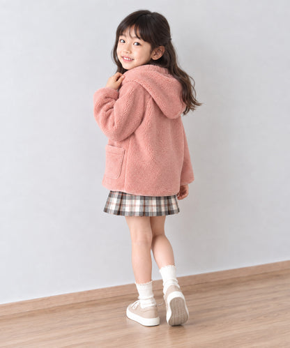 【aimoha KIDS】ふんわりあたたか ボアフードジャケット