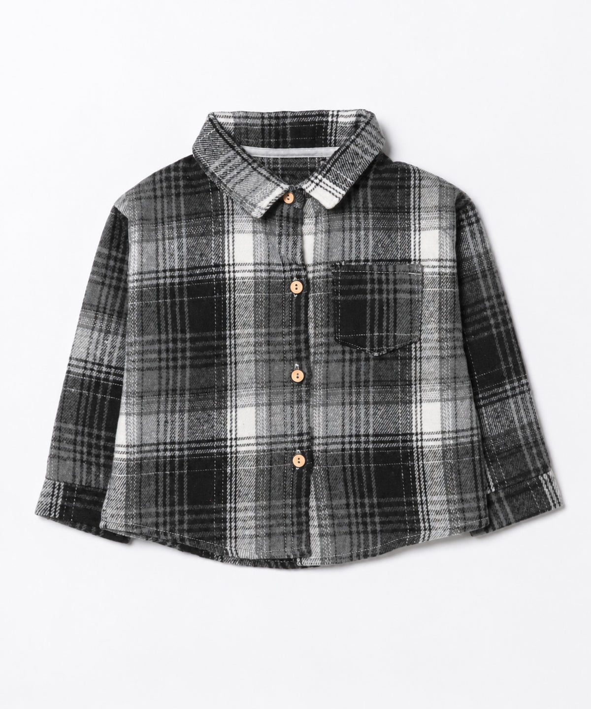 【aimoha KIDS】【90-150cm】チェック柄長袖シャツ