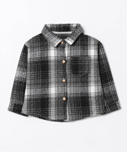 【aimoha KIDS】【90-150cm】チェック柄長袖シャツ