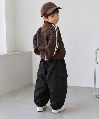 【aimoha KIDS】【90-130cm】ワイドカーゴジョガーパンツ
