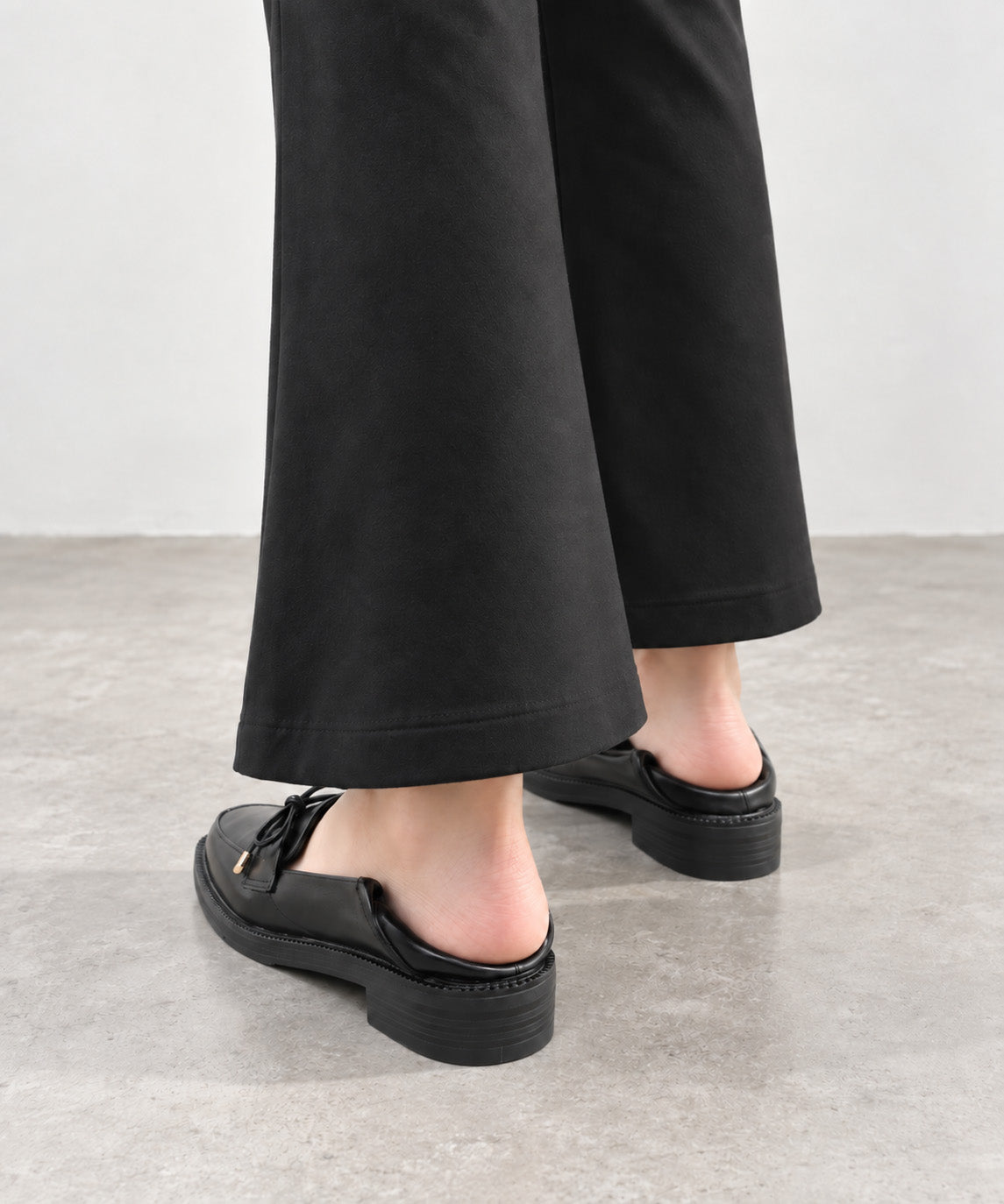 【shoes365】ポインテッド トゥ厚底キルトローファー