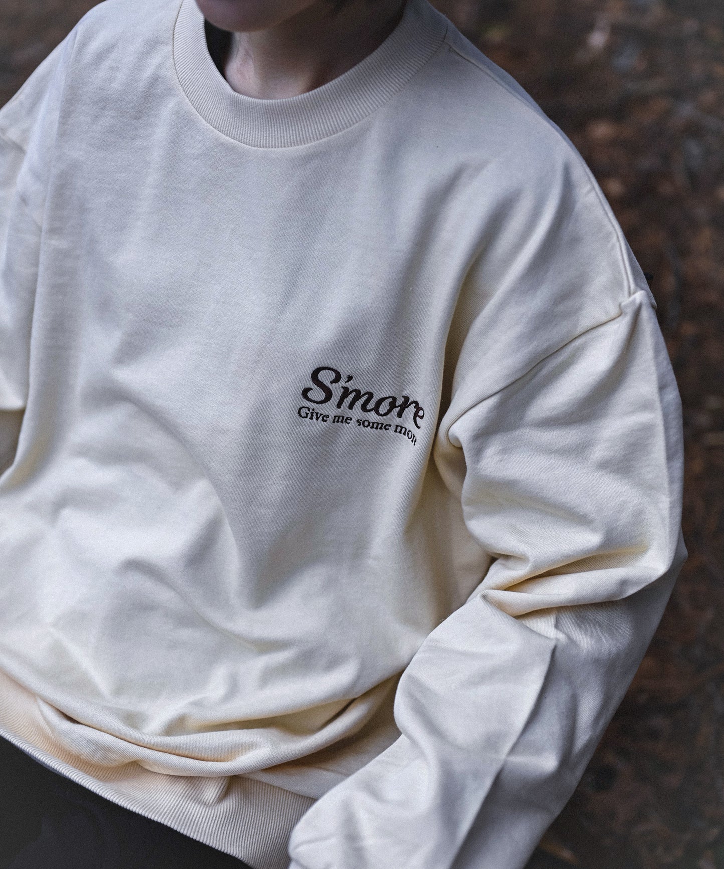 COTTON CREW NECK BIG SWEAT - S'more recipe