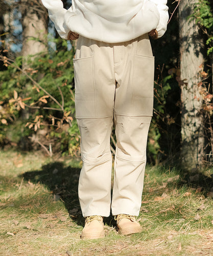 Fleece lining nylon shell pants