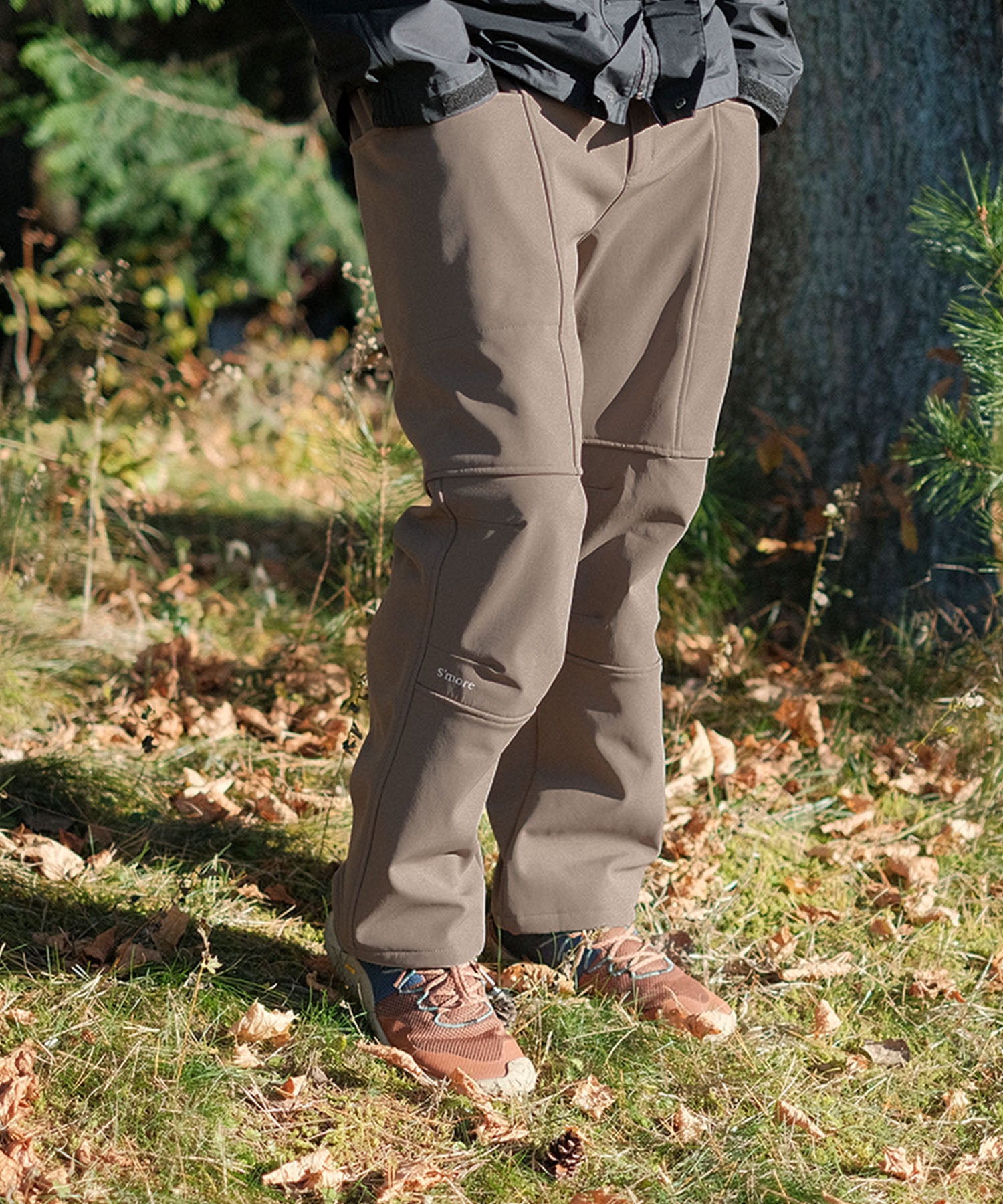 Fleece lining nylon shell pants