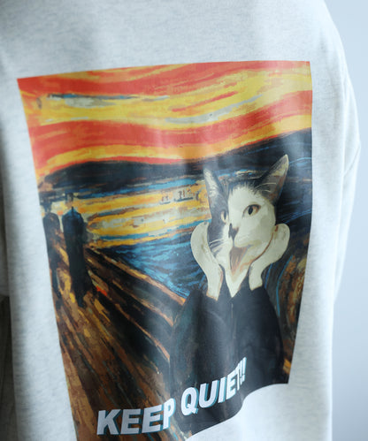 HOOK -original- 世界の有名絵画が猫に　プリントスウェット (LV)