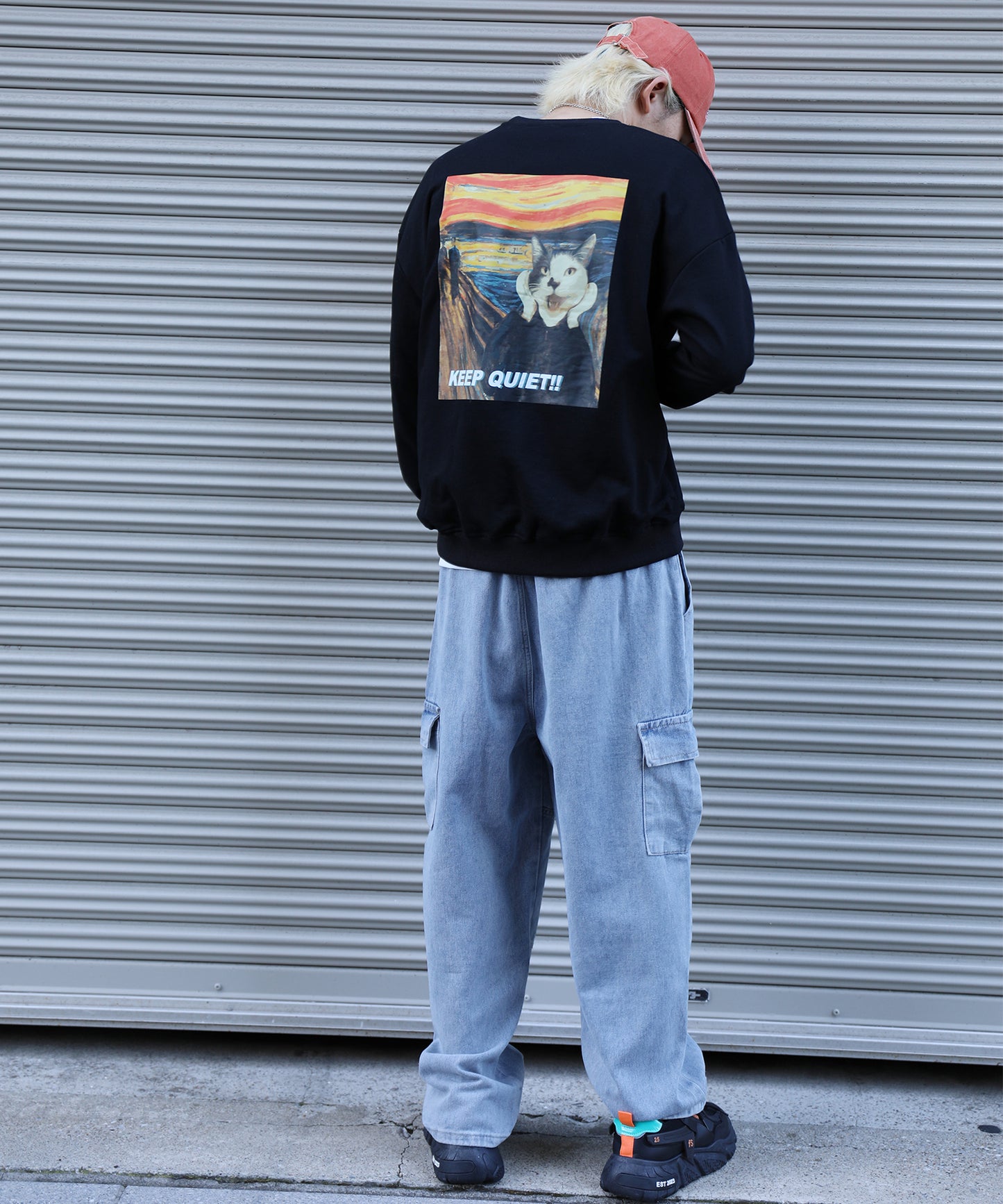 HOOK -original- 世界の有名絵画が猫に　プリントスウェット (LV)