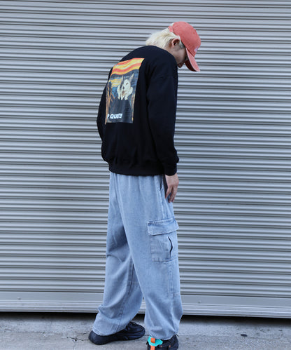 HOOK -original- 世界の有名絵画が猫に　プリントスウェット (LV)