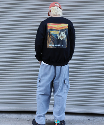 HOOK -original- 世界の有名絵画が猫に　プリントスウェット (LV)