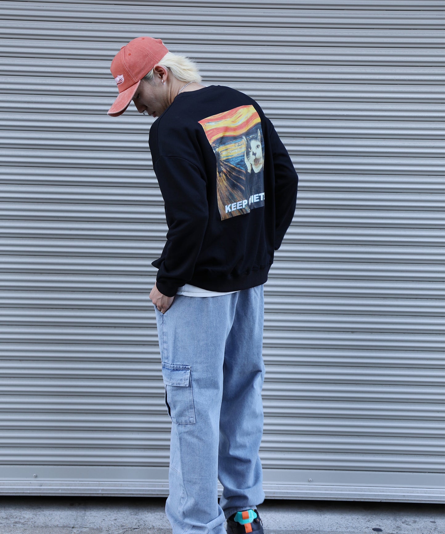 HOOK -original- 世界の有名絵画が猫に　プリントスウェット (LV)