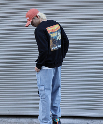 HOOK -original- 世界の有名絵画が猫に　プリントスウェット (LV)