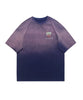 [HOOK -original-] Unique gradation halo dyed embroidery big TEE