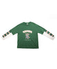 [HOOK -original-] Cute cartoon print border switching sleeve TEE